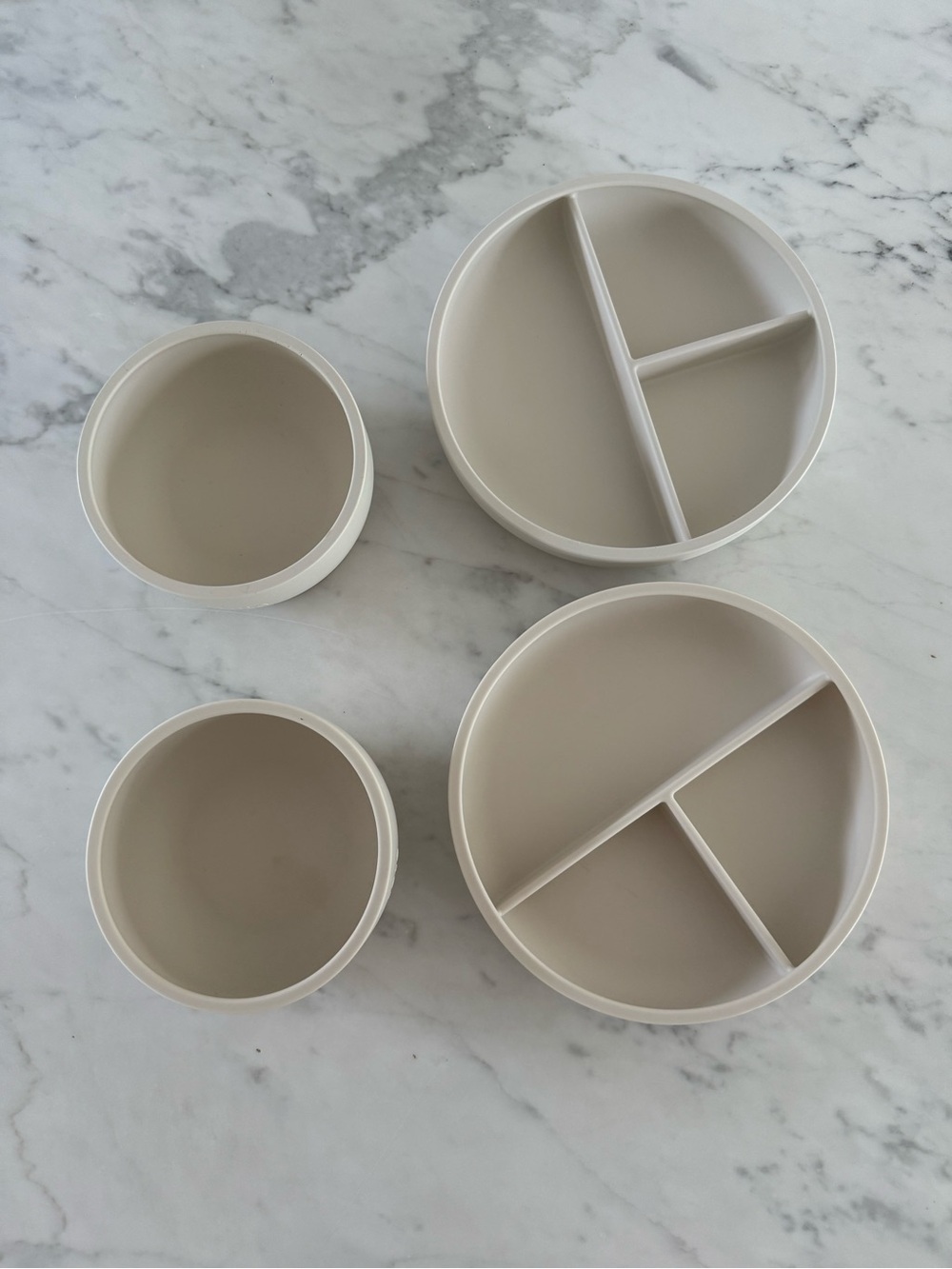 Lalo Suction Bowl & Section Plate - 2 of each